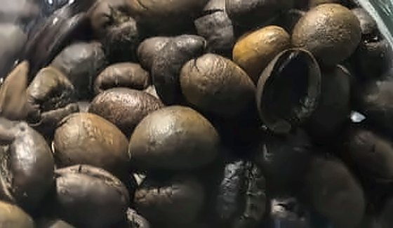 Roasted whole coffee beans
